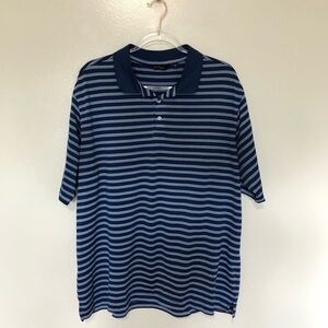 Walter Hagen Essentials Golf Polo Shirt Blue Stripes XXL